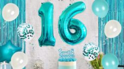 Backdate 1 Th Birthday Decorations For Girl Teal – Sweet  Birthday Party Supplies  Number  Foil Balloon Happy Birthday Banner Sweet  Sash Turquoise Fringe