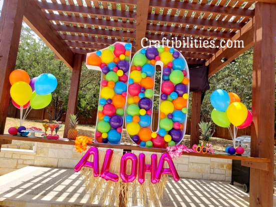 Backdate 1 Th Birthday Large Number Decorations - DIY Balloon Mosaics