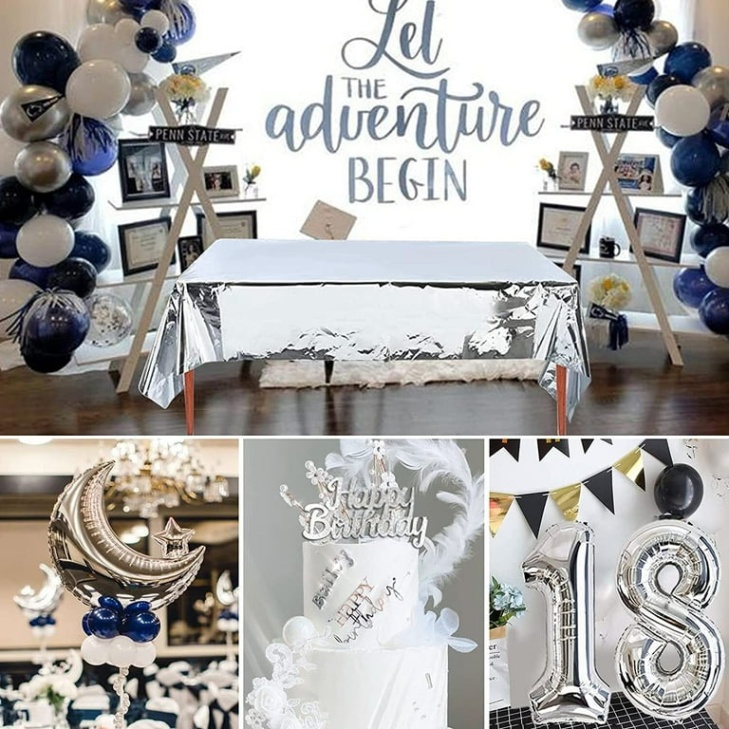 Backdate 1 Th Birthday Party Decorations Set, Including Happy Birthday Triangle Flag  Banner, Confetti Latex Balloons And Aluminum Foil Balloons, For Birthday