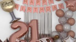 Backdate 2 St Birthday Decoration Rose Gold St Birthday Gift For Her