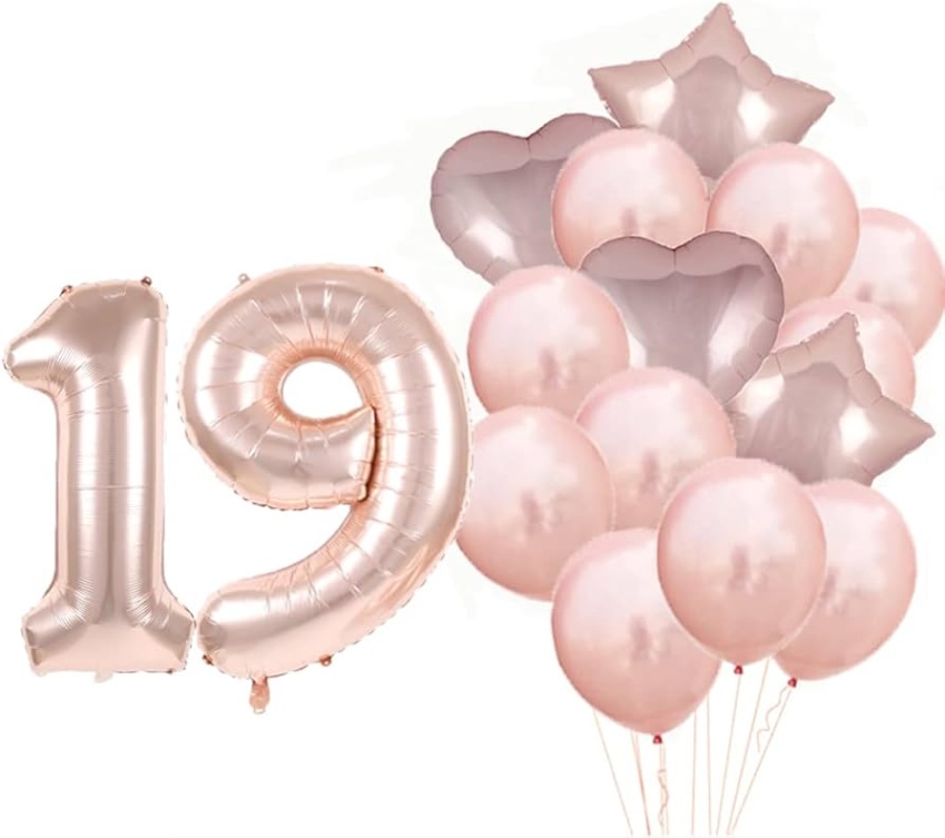 Backdate 2 Sweet Th Birthday Decorations Party Supplies,Rose Gold Number   Balloons,th Foil Mylar Balloons Latex Balloon Decoration,Great Th  Birthday