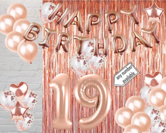 Backdate 2 Th Birthday Party Rose Gold Photo Booth Balloon Backdrop Decoration, Bday  Party Supplies, Birthday Party Props Background, First Birthday