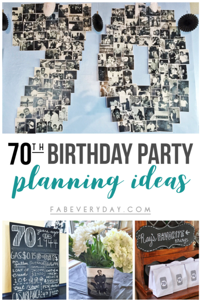 70th birthday decor ideas Backdate 5 Easy th birthday party ideas: Planning my Dad