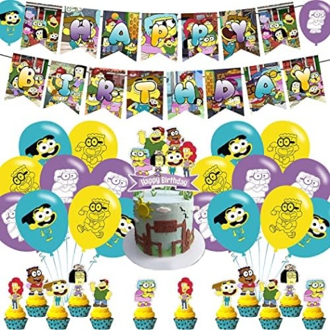 Niche Utama 1 Big City Greens Birthday Party Decorations, Big City Greens Themed Party  Supplies With Happy Birthday Banner, Cake Topper, Cupcake Toppers, Balloons