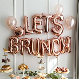 Niche Utama 1 Let's Brunch Party Decorations, Brunch Sign Decor Banner Balloons For  Ladies Brunch Girls Brunch, Bachelorette Brunch Birthday Brunch  Decorations,