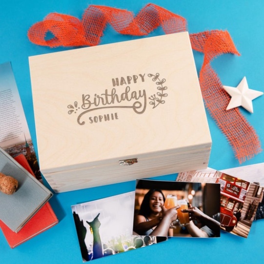 birthday box decoration ideas Niche Utama 1 Personalised "Happy Birthday" Keepsake Memory Box - Unique Birthday Gift  For Men or Women