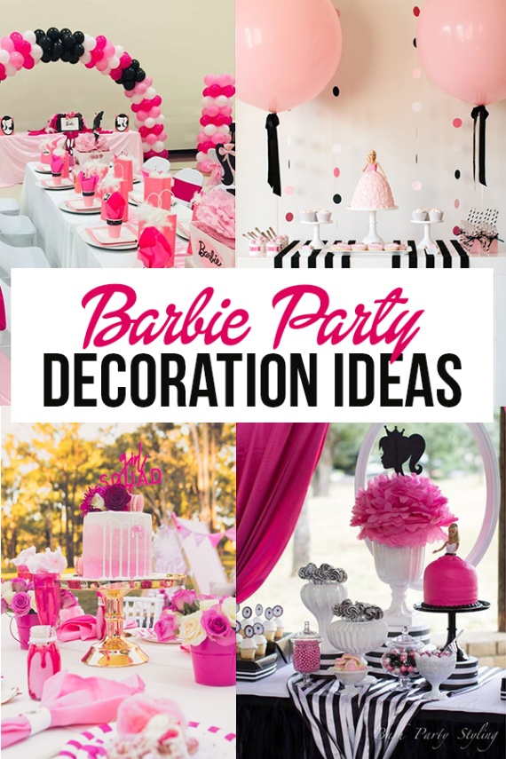 barbie birthday decoration ideas Niche Utama 1 Pink & Black Barbie Party Ideas on Love The Day by Lindi Haws