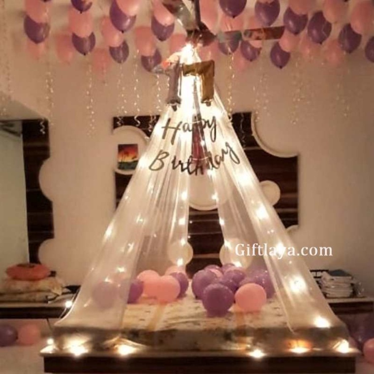 Niche Utama 1 Simple Bed Canopy Decoration At Home For Birthday