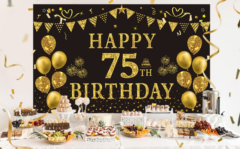 Deck Out Your Space For A Fun And Fabulous 75th Birthday Bash!