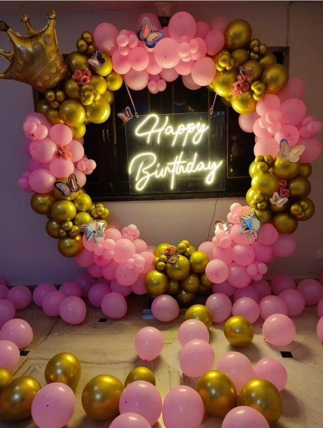 birthday decoration ideas at home Niche Utama 2 Baby girl st Birthday Decoration ideas at home  Simple birthday