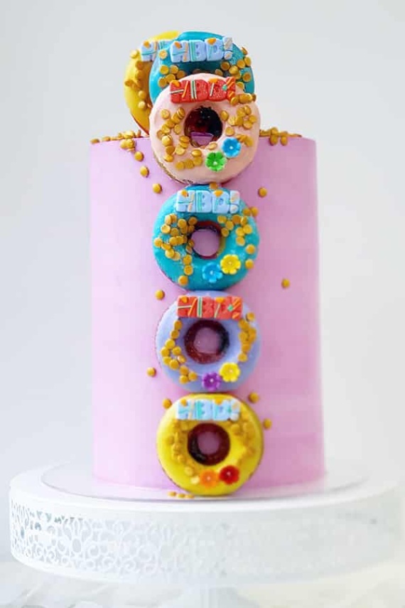 Niche Utama 2 Bright & Bold Donut Birthday Cake  Wilton's Baking Blog