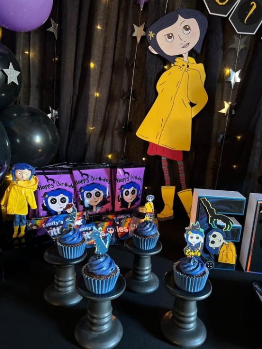 Niche Utama 2 Coraline Birthday Party, Coraline Decoration, Coraline Banner