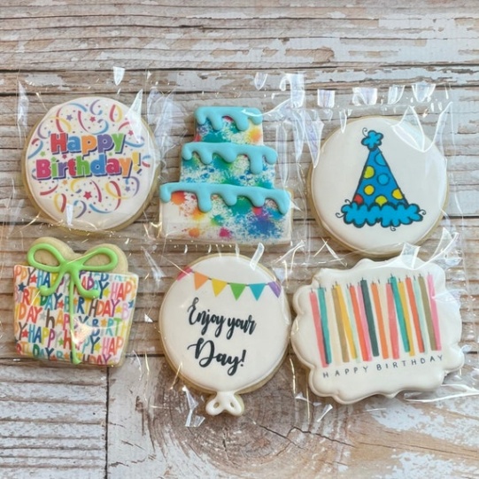 Niche Utama 2  Count Happy Birthday Cookie Gift Set Decorated Birthday Sugar