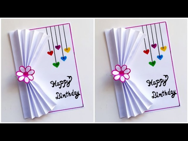 birthday card decoration Niche Utama 2 Easy & Beautiful white paper Birthday Card makingDIY Birthday