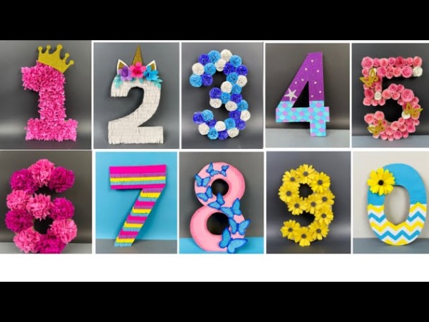 birthday number decoration ideas Niche Utama 2 How to make D  to  Decorative Numbers for kids party