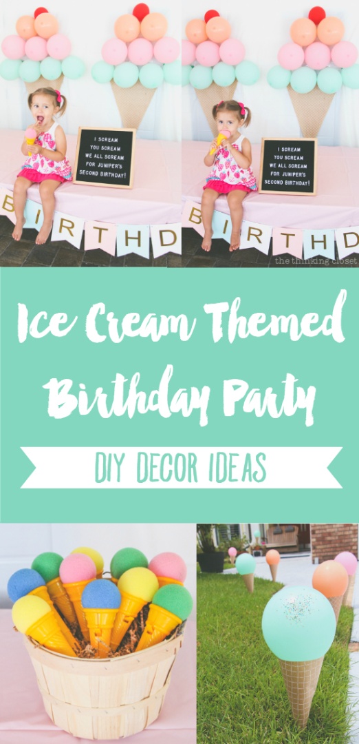 Niche Utama 2 Ice Cream Themed Birthday Party: DIY Decor Ideas - The Thinking Closet