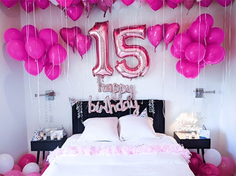 Niche Utama 2 Quinceanera Birthday Room Decoration In Pink With Number Balloons