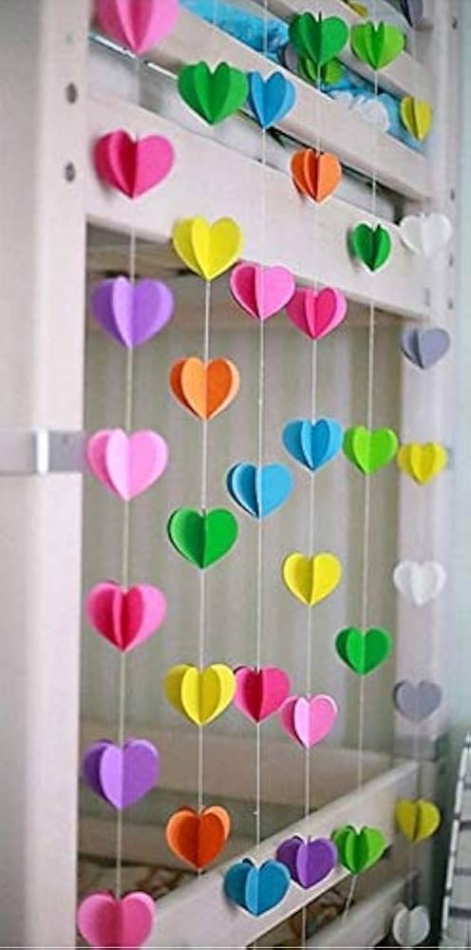 Niche Utama 2 Rainbow Heartin Paper Garland Party Decorations