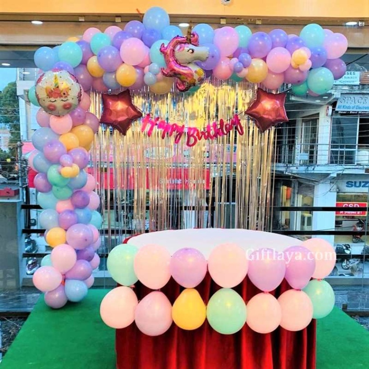 Niche Utama 2 Simple Birthday Stage Decoration